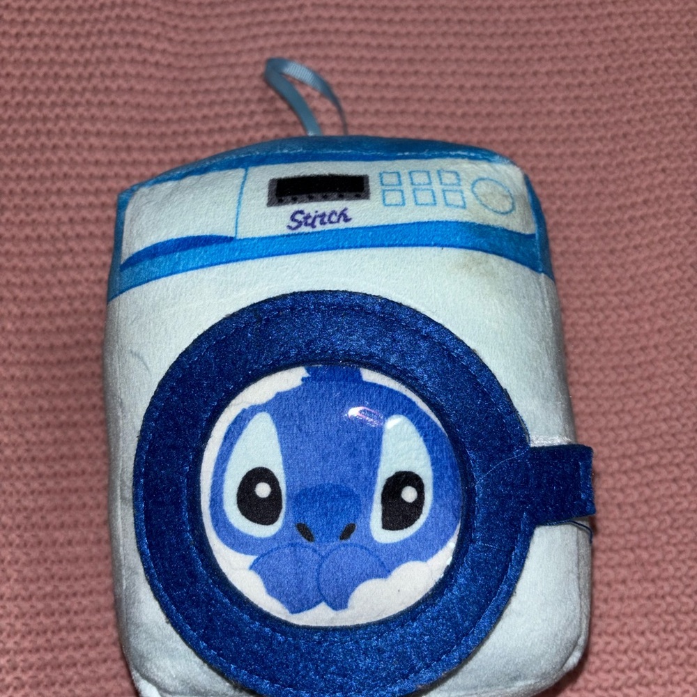 Disney Stitch Washing Machine Plush Keychain